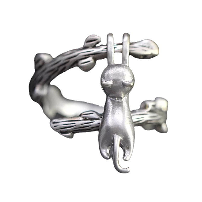 Wholesale climbing branches personalized  alloy ring creative  adjustable ring