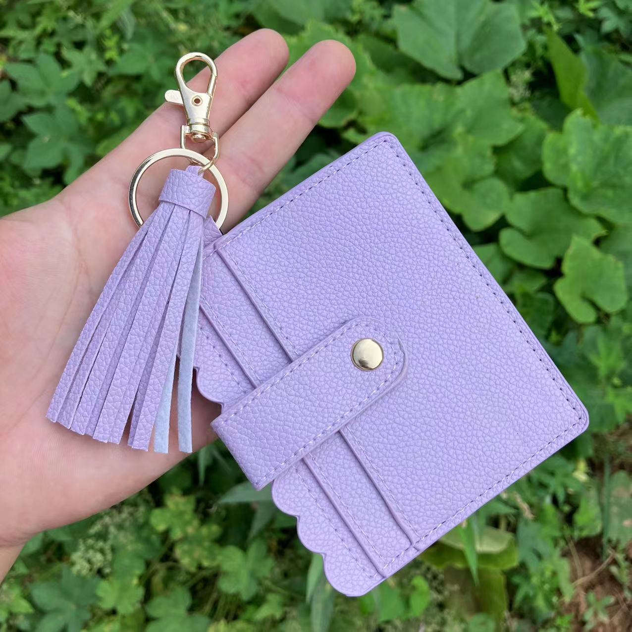 Wholesale Leopard Print Plaid Tie Dye Plaid Card Holder Keychain Wristlet Keychain ACC-KC-QiuXue008