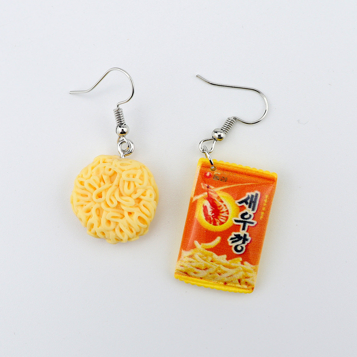 Wholesale  10pcs Creative  Fries Instant Noodles Earrings