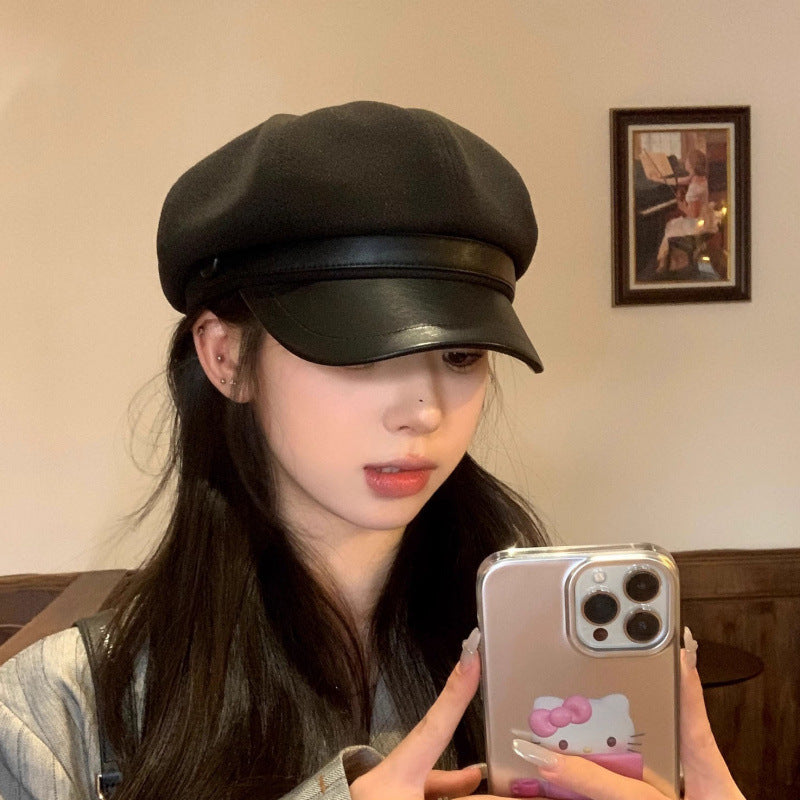 Wholesale wool octagonal hat beret