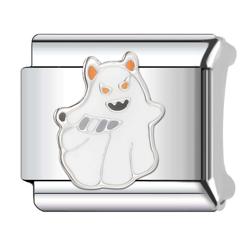 Wholesale Italian Charm Bracelet 9mm DIY Splicing Halloween Series Stainless Steel Composable Bracelet