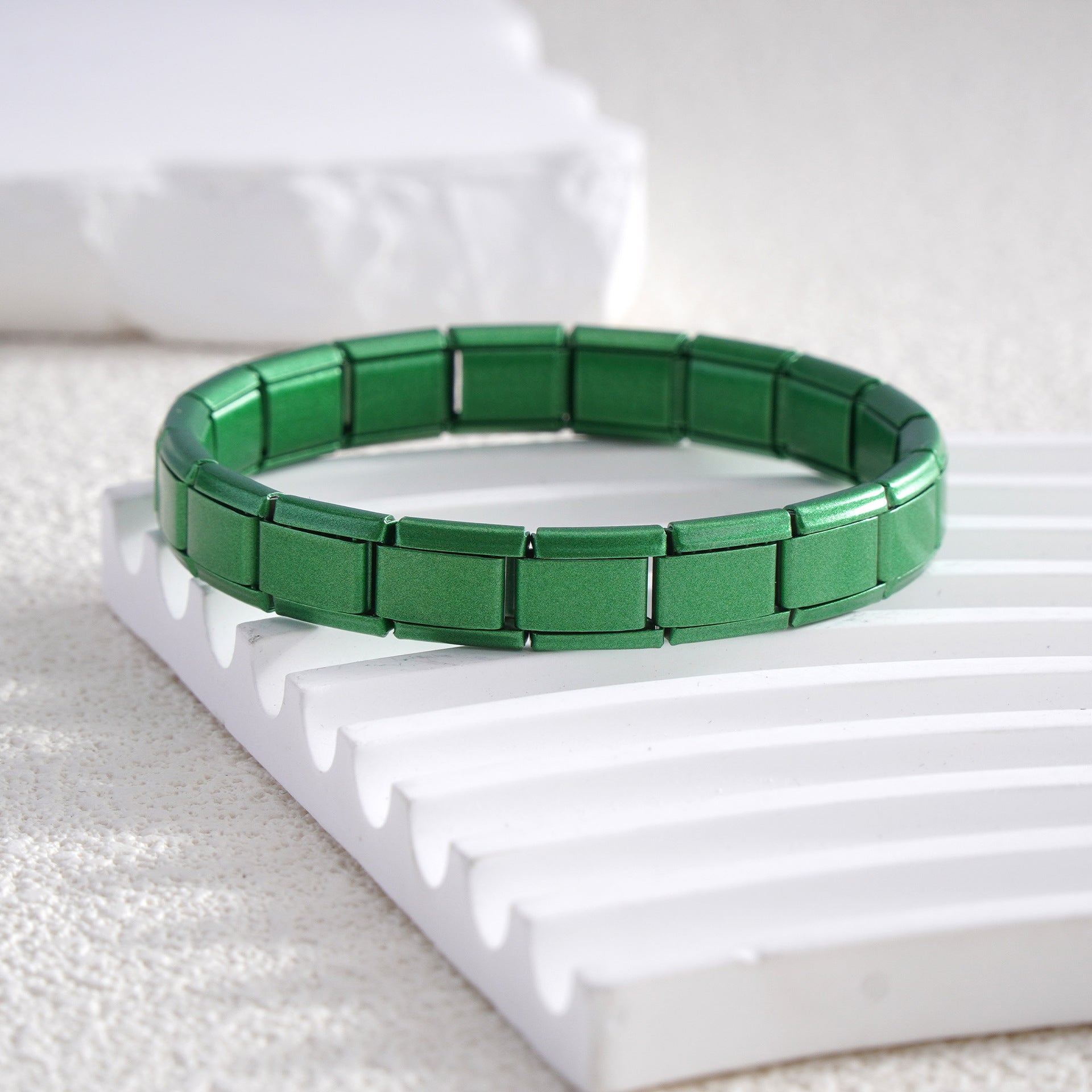 Wholesale Italian Charm Bracelet 9mm DIY Splicing Solid Color Stainless Steel Composable Bracelet