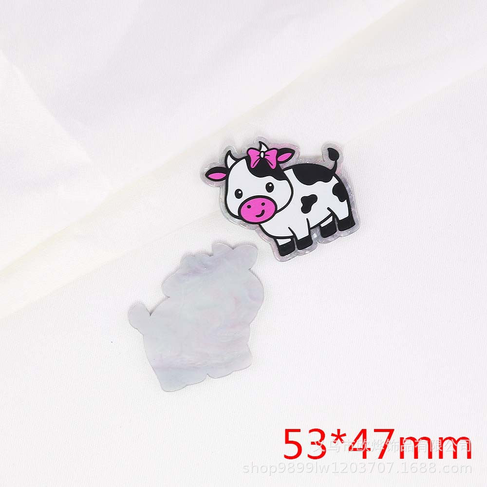 Wholesale 10pcs DIY Flatback Cartoon Acrylic Flatback Badge Reels Retractable Keychain DIY Accessories ACC-FK-OuYe009