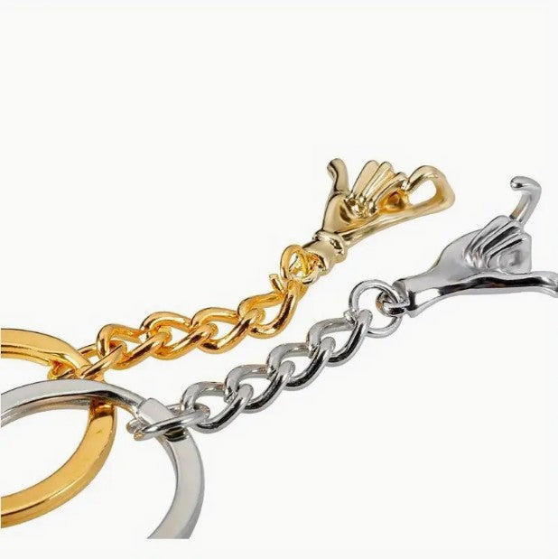 Wholesale couple hand in hand creative keychain