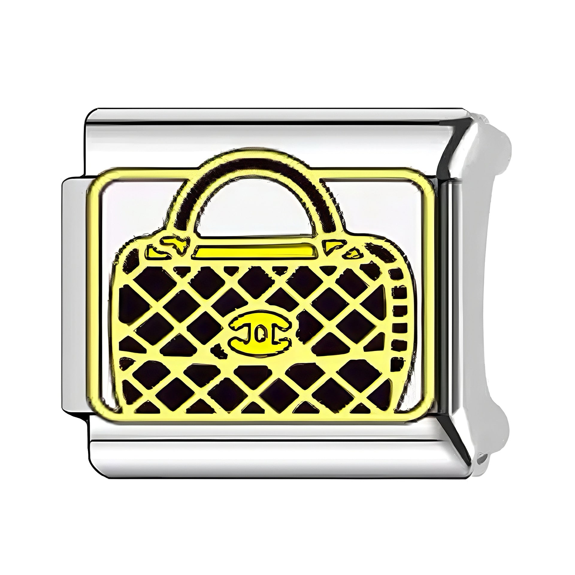 Wholesale Italian Charm Bracelet 9mm DIY Splicing Fashion Bag Pattern Stainless Steel Composable Bracelet