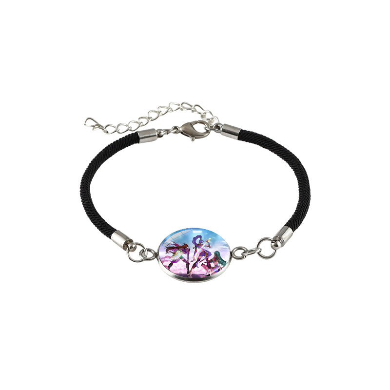 Wholesale kpop anime black and red bracelet