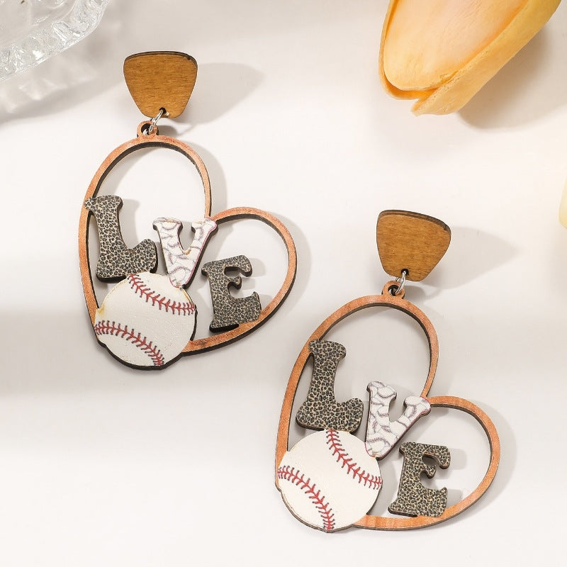 Wholesale Valentine's Day Heart Long Acrylic Earrings ACC-ES-GL004