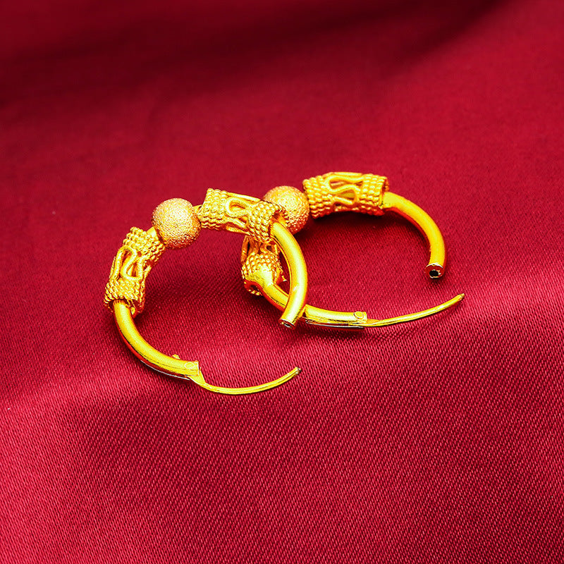 Wholesale Lucky Beads Gold Lucky Beads Earrings