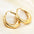 Wholesale  stainless steel 18K gold bread threaded metal earrings