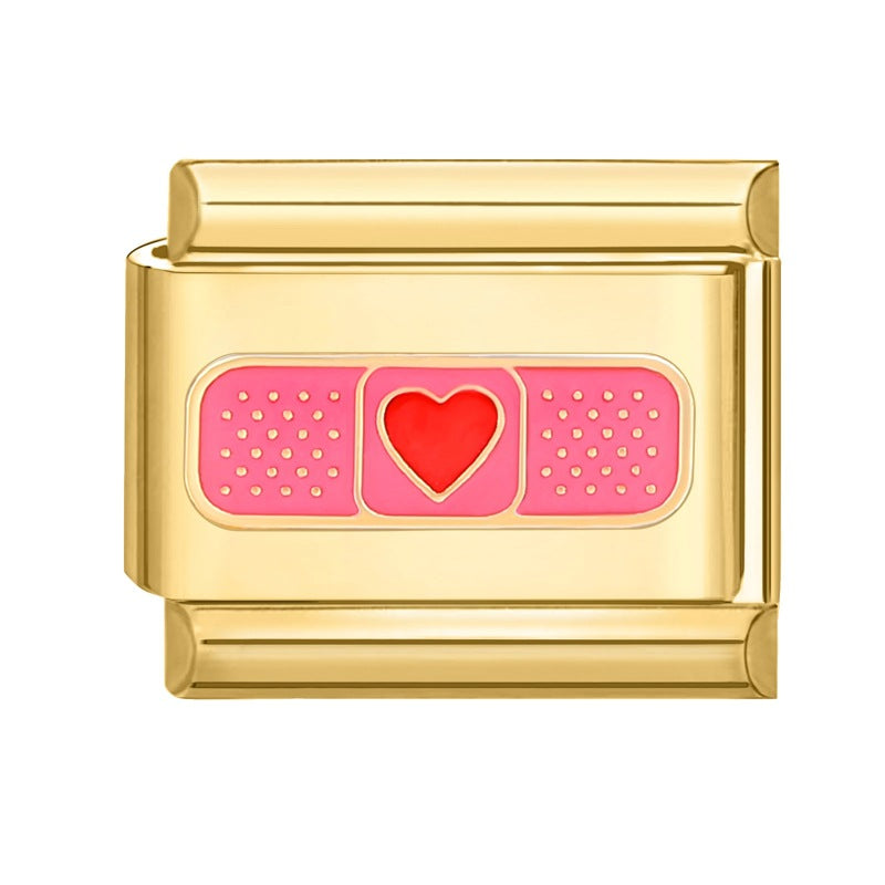 Wholesale Italian charm bracelet 9 facial mask DIY splicing removable stainless steel com posable bracelet