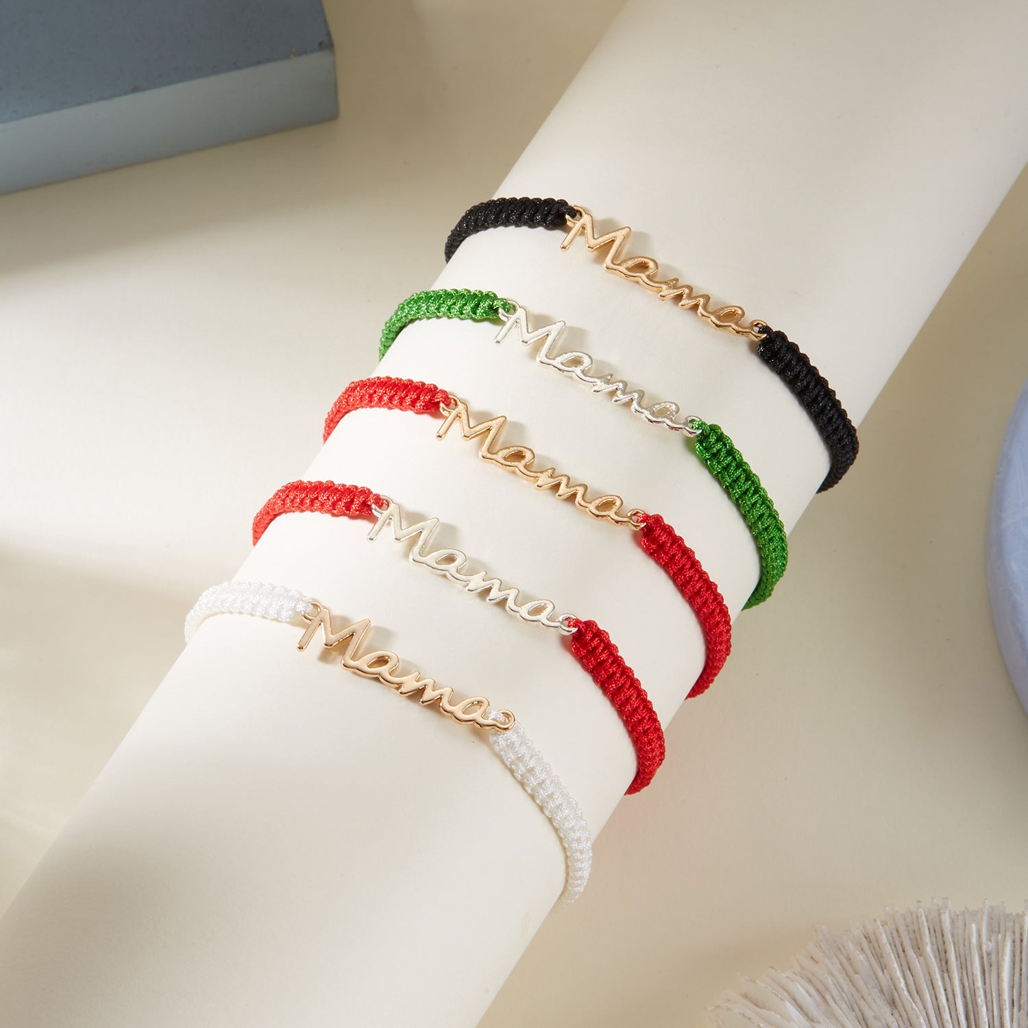 Wholesale Mama Letters Hand-woven Adjustable Bracelet