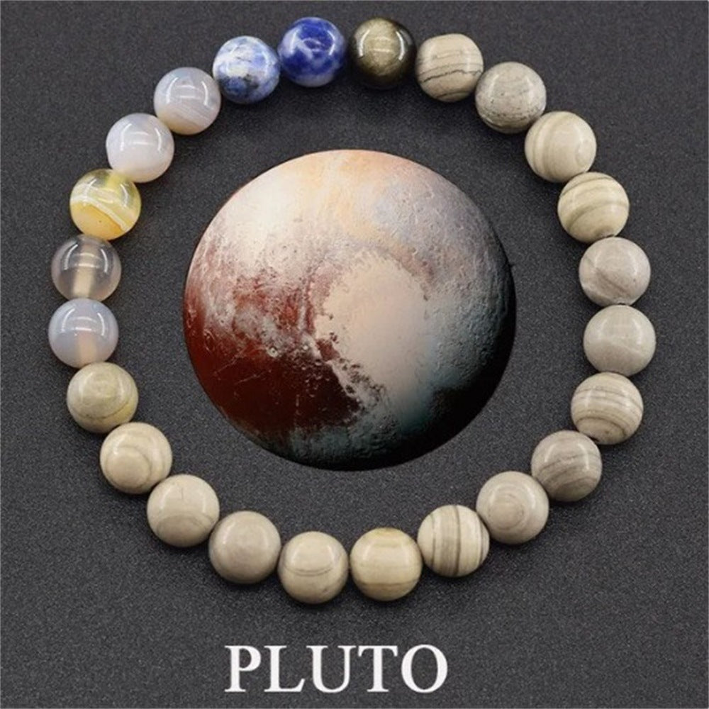 Wholesale  eight planets natural stone beaded bracelet