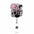 Wholesale Pink Halloween Acrylic Retractable Clip Badge Keychain