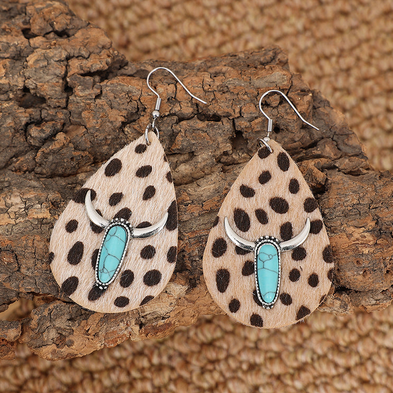 Wholesale Alloy Electroplated Retro Animal Pattern Earrings Fashion Accessory Gift