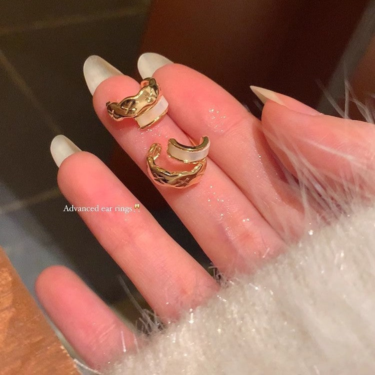 Wholesale  Double-layer C- shaped Unique Earrings