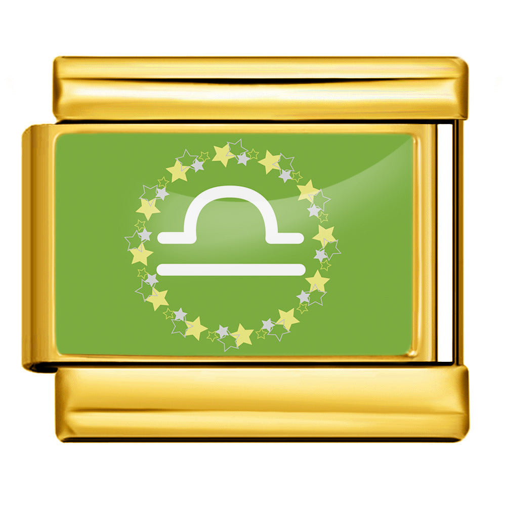 Wholesale Italian Charm Bracelet 9mm DIY 12 Contion Series  Creative Stainless Steel Composable Bracelet