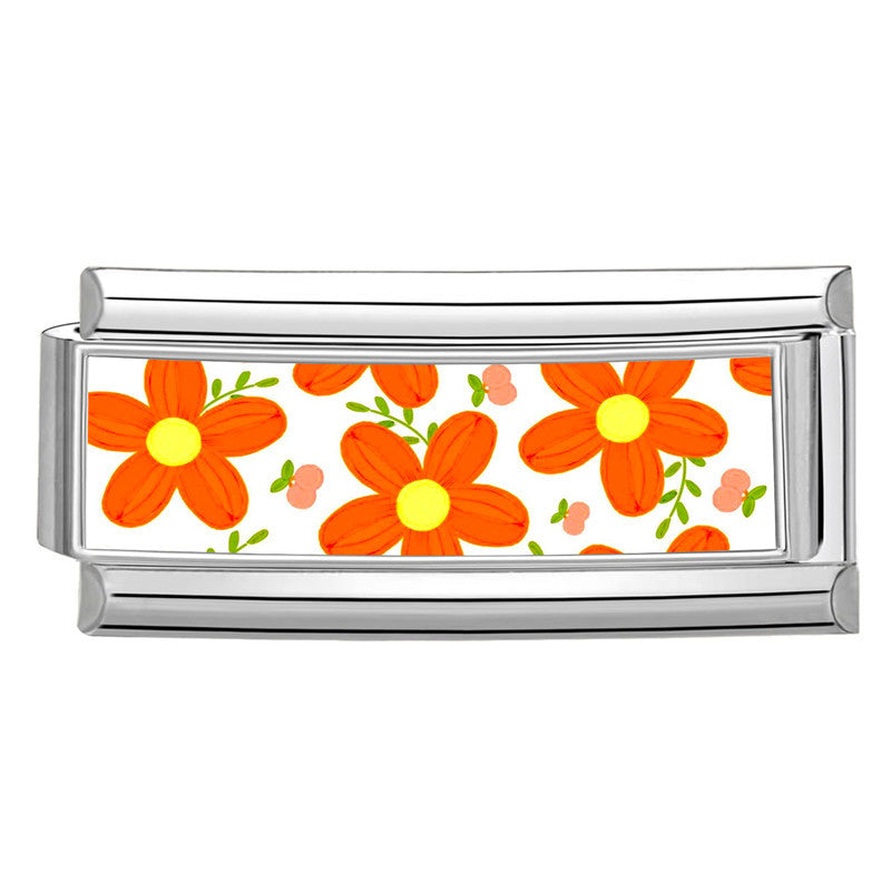 Wholesale 9mm Italian Charm Starter Bracelets DIY Flower Long Bracelet Stainless Steel Composable Bracelet