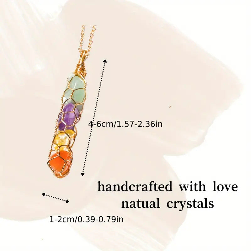 Wholesale Natural Rainbow Amethyst Crystal Wire Wrap Pendant Geometric Fashion Accessory For DIY Jewelry Making