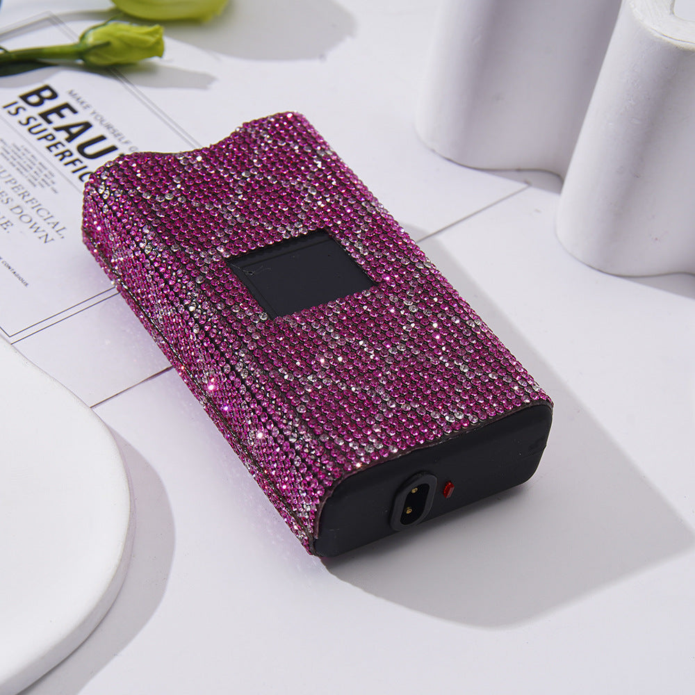 Wholesale colorful butterfly leopard print sunflower rhinestone flashlight plastic keychain ACCVIP-KC-ZhiYa009