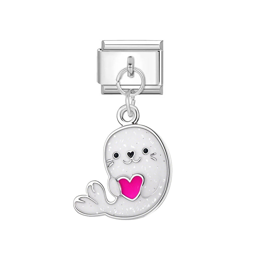 Wholesale  Italian Charm Bracelet 9mm DIY Animal Series   Creative Stainless Steel Composable Bracelet