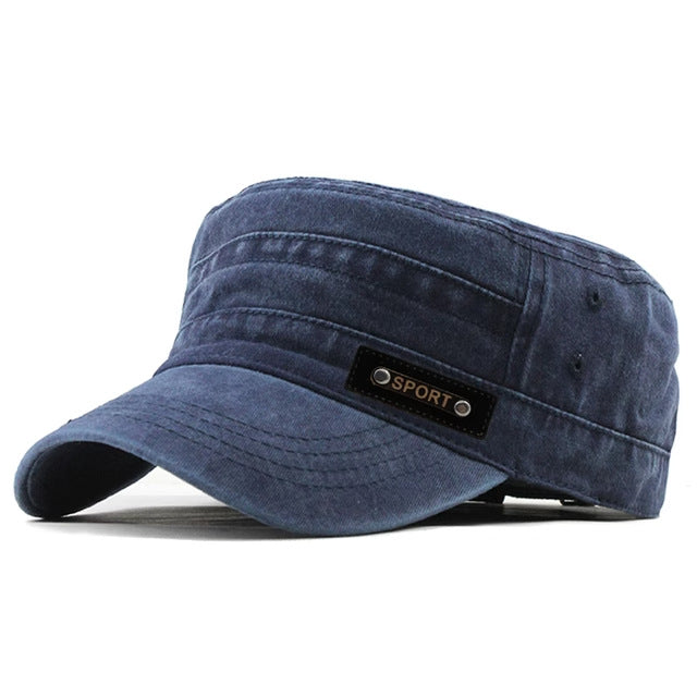 Wholesale Washed distressed flat cap baseball cap