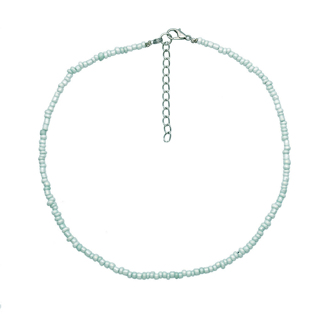 Wholesale  handmade beaded colorful rice bead necklace