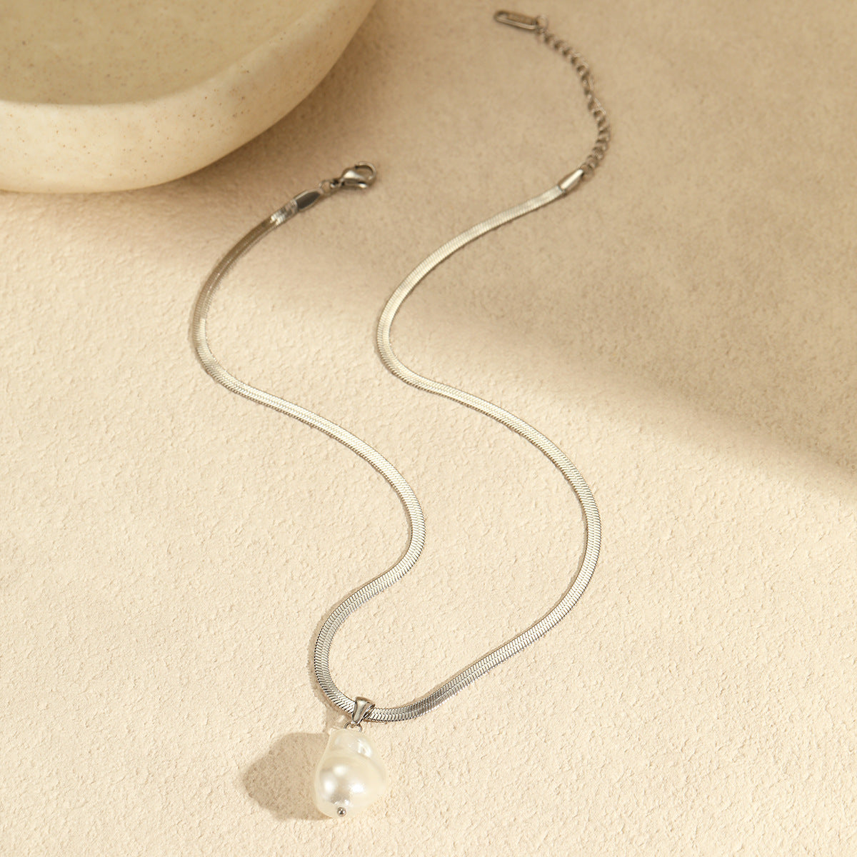Wholesale  Stainless Steel Jewelry Vintage Flat Snake Chain Necklaces