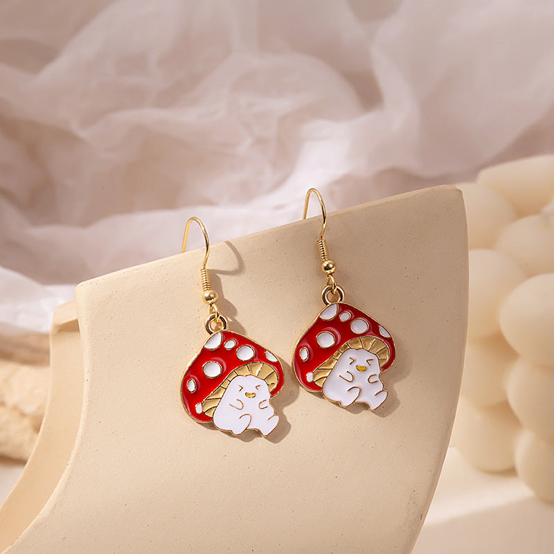 Wholesale Funny Cartoon Asymmetrical Oil Drop Earrings ACC-ES-MDD056