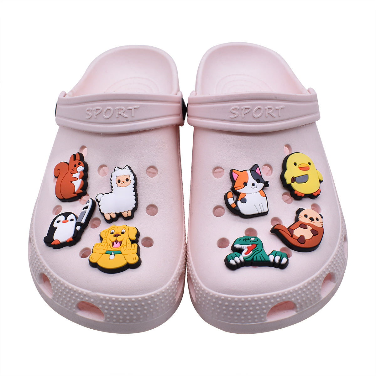 Wholesale Random 100pcs Small Animal PVC Soft Rubber Shoe Buckle Decoration ACC-SC-RYY056