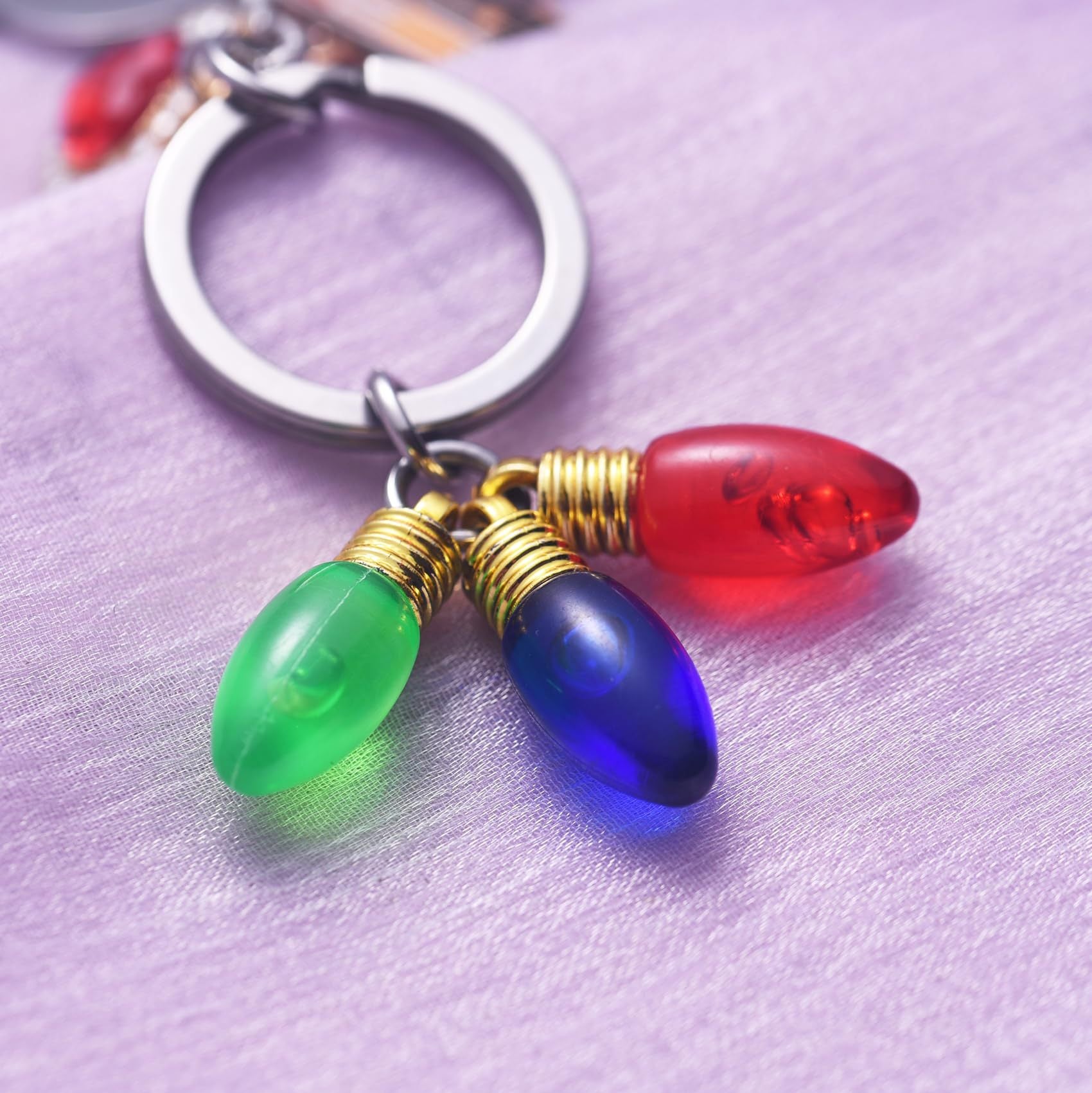 Wholesale Heart Small Light Bulb Combination Pendant   Keychain