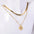 Wholesale Titanium steel 18K gold plated  double-layer December flower necklace