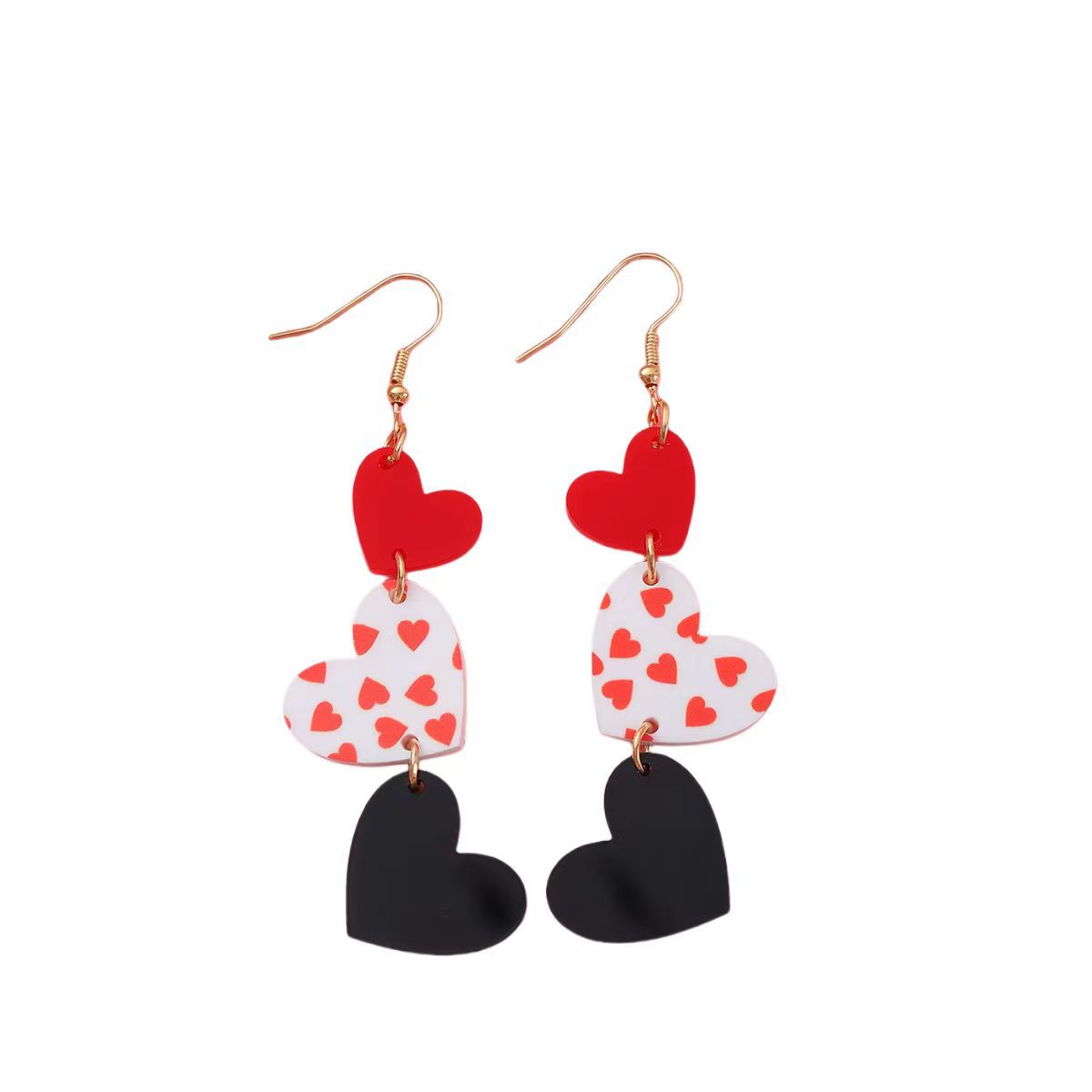 Wholesale Valentine' s Day Acrylic Heart Earrings