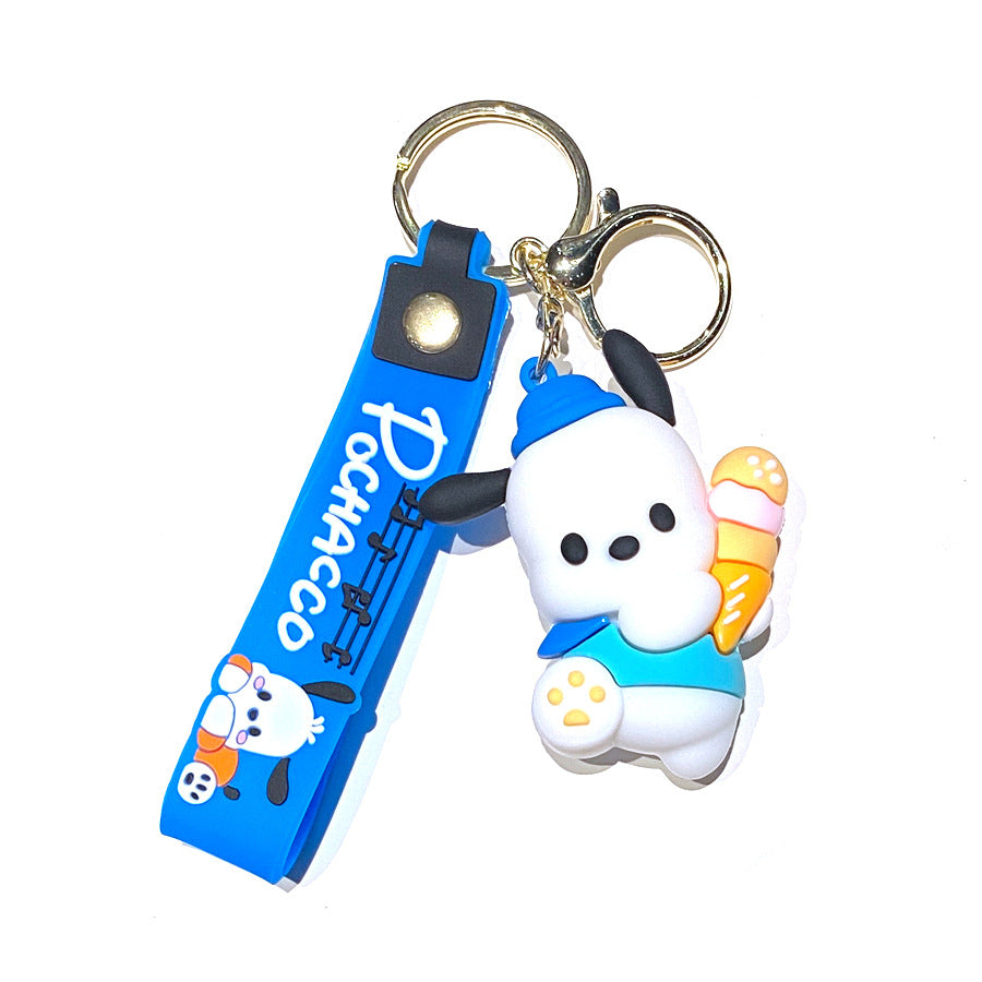 Wholesale Cartoon Puppy PVC Soft Glue Cute Keychain ACC-KC-XinShu017