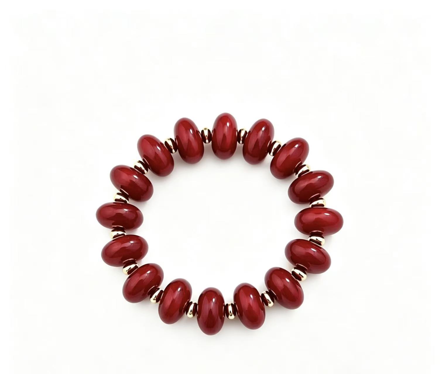 Wholesale Bohemian Acrylic Beaded Bracelet Trendy Rainbow Jewelry Accessory For Women Gift