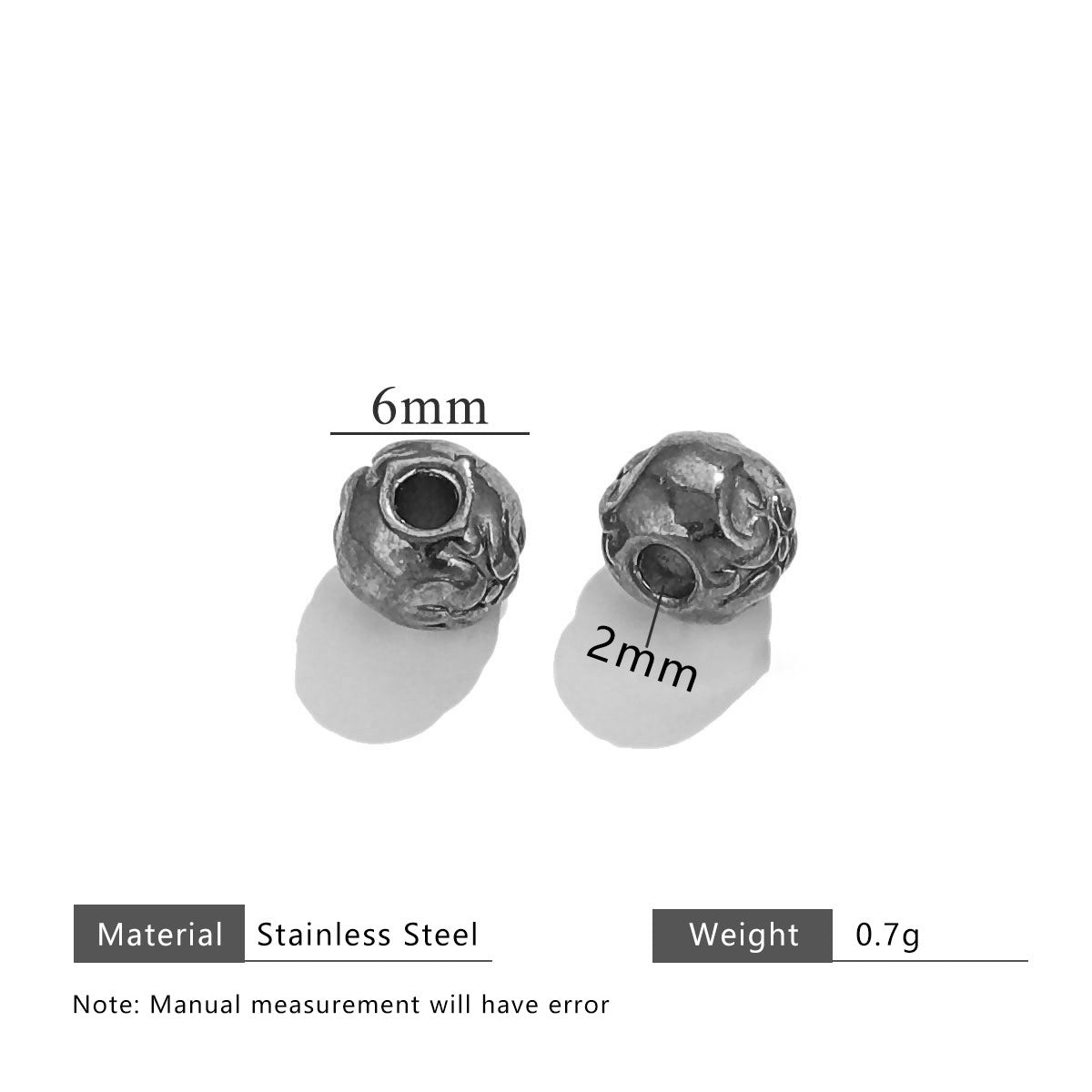 Wholesale 20pcs/pack stainless steel baroque wind beads