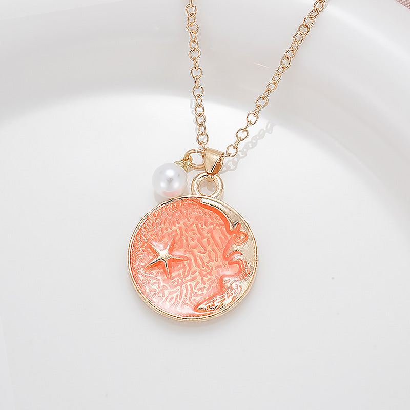 Wholesale  Star Moon Sun Ocean Pendant Necklace