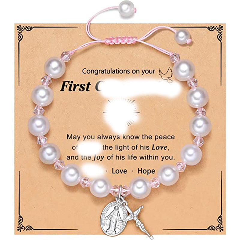 Wholesale Diamond White Pearl Women Bracelet