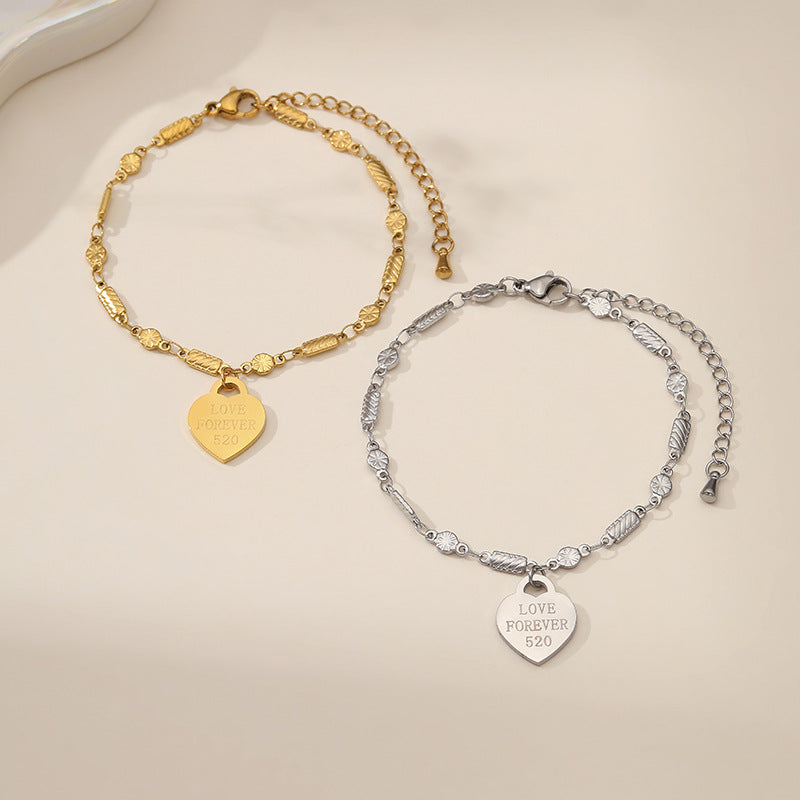 Wholesale Minimalist Love Bracelet Titanium Steel Jewelry Accessory for Everyday Wear Gift