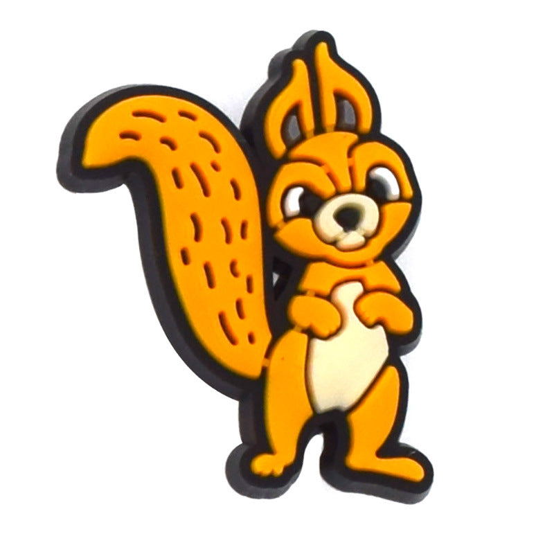 Wholesale Random 100pcs Cartoon Cute Small Animal PVC Soft Rubber Shoe Buckle Decoration ACC-SC-RYY076