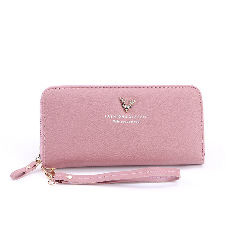 Wholesale long zipper lychee pattern wallet