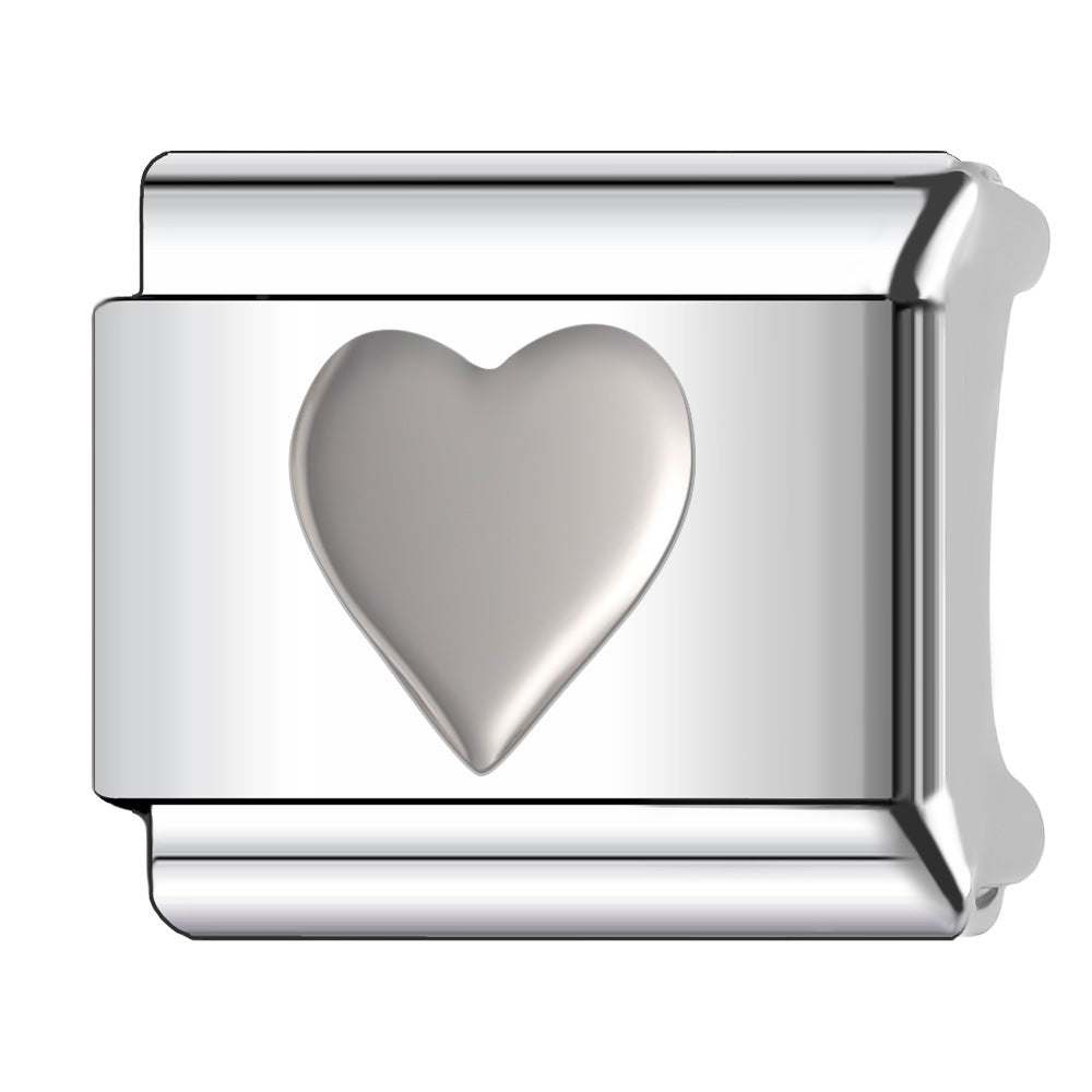 Wholesale 5pcs Italian Charm Bracelet 9mm DIY Splicing Cute Creative Stainless Steel Composable Bracelet