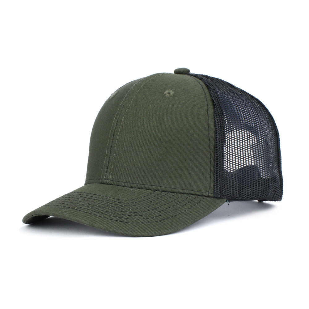 Wholesale Solid Color Trucker Hat Cotton Mesh Cap Baseball Cap ACC-HT-RongZhao030