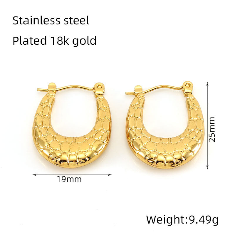 Wholesale Stainless Steel earrings  electroplating 18K  earrings