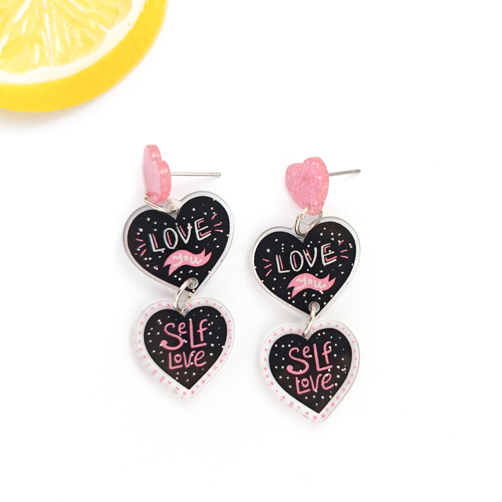 Wholesale Valentine' s Day Style Love Ice Cream Earrings