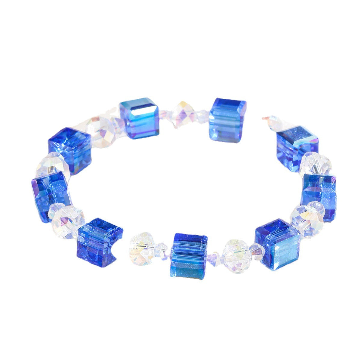 Wholesale Colorful acrylic transparent square sugar handmade beaded bracelet