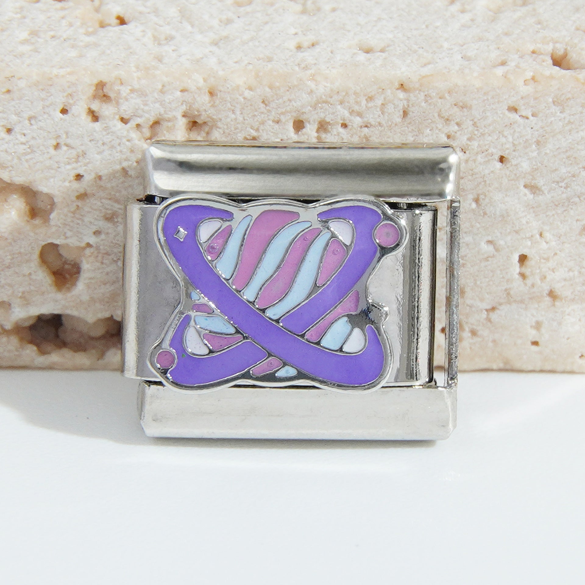 Wholesale 9mm Italian Charm Starter Bracelets DIY square Single Section Creative Stainless Steel Composable Bracelet