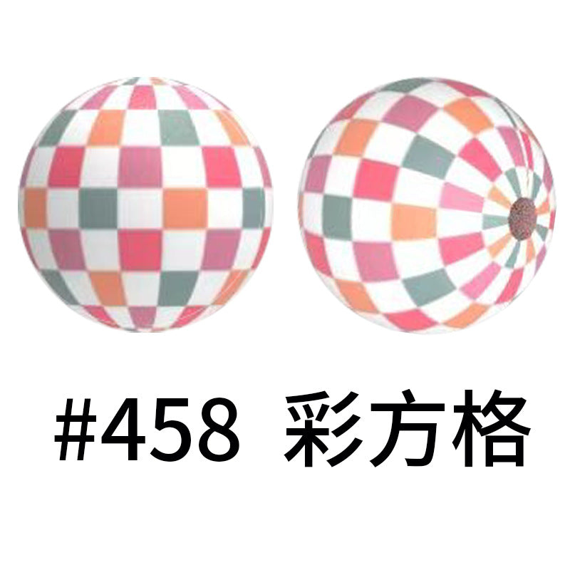 Wholesale 50pcs 15mm Western Style Leopard Skull Color Aztec Printed Silicone Balls Beads ACC-BDS-HeSheng001