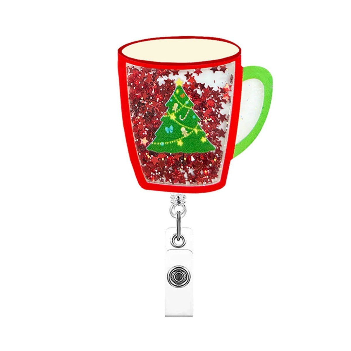 Wholesale Christmas quicksand   Badge Reels