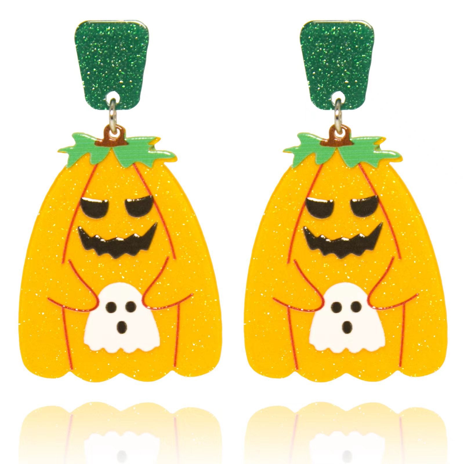 Wholesale  Halloween Funny Pumpkin Ghost Spider Cat Skull Exaggerated Earrings