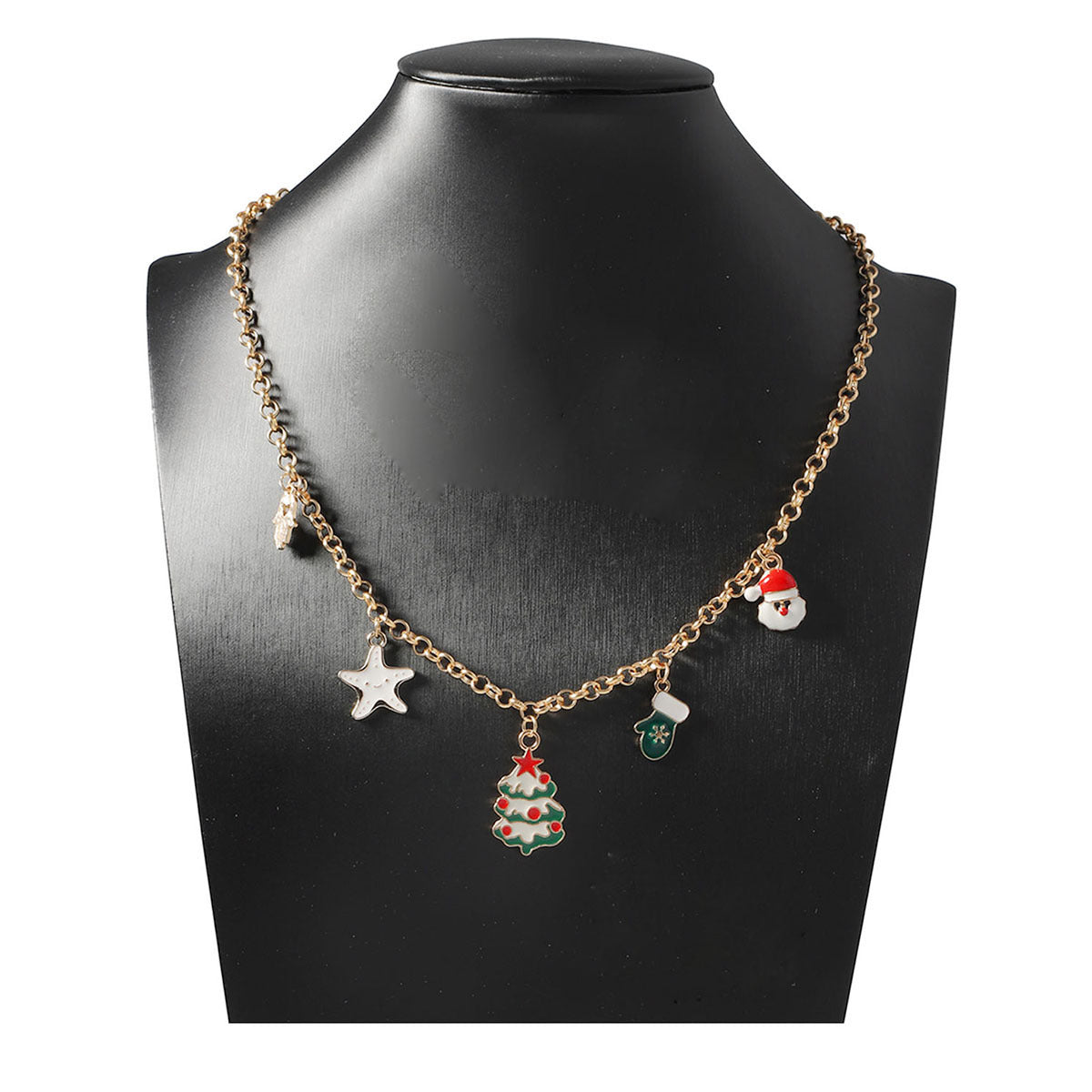 Wholesale Cartoon  Christmas tree necklace